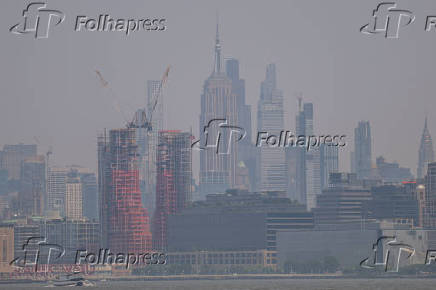 Vista da Ilha de Manhattan, na cidade de Nova York, Estados Unidos