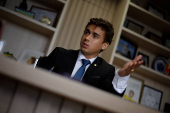 O deputado federal Nikolas Ferreira em entrevista à Folha