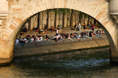 The banks of the River Seine in Paris