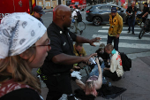 Protest against federal immigration sweeps, in Los Angeles