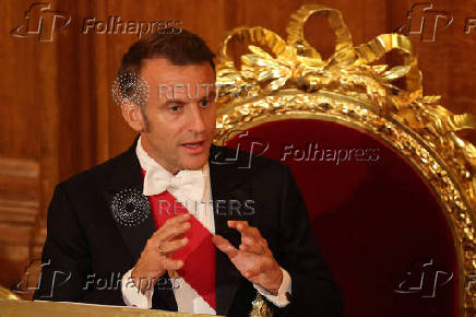 French President Macron visits Britain