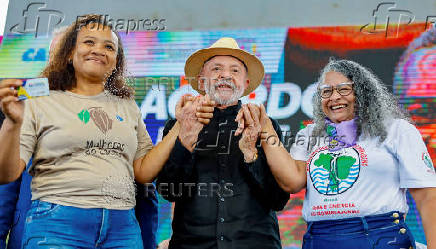 Brazil's President Luiz Inacio Lula da Silva attends a ceremony in Linhares, Espirito Santo state