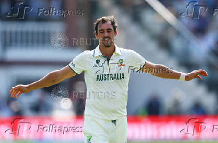 FILE PHOTO: Cricket-Starc record as Australia bowl out Windies for 27 to win third test