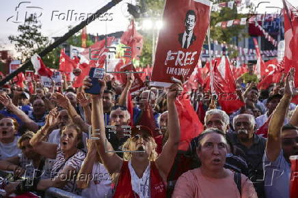 Turkey's main opposition party rallies against the detention of Istanbul Mayor Imamoglu