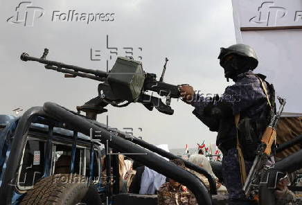 Houthis protest against Israeli attacks on Gaza and US support