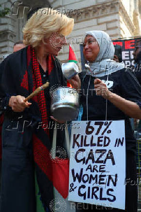 Pro-Palestinian protest outside Downing Street in London
