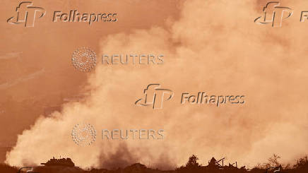 An Israeli tank manoeuvres in Gaza