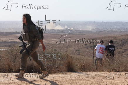 Israeli right-wing rally near the Gaza border in southern Israel