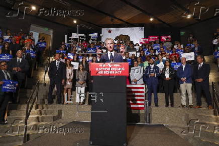 California Governor Newsom speaks on Trump's gerrymandering attempts
