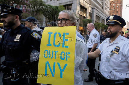 Protest against Immigration and Customs Enforcement (ICE) at U.S. Immigration Court in New York City