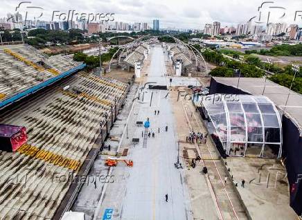 Sambódromo em SP vazio no fim de semana do Carnaval