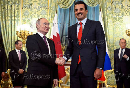 Russia's President Vladimir Putin meets Qatar's Emir Tamim bin Hamad Al Thani in Moscow