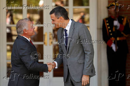 Spain?s PM Sanchez and Jordan's King Abdullah meet at Moncloa Palace in Madrid