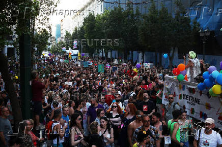 Annual LGBTQ+ Pride parade in Athens