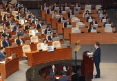 South Korean President Lee Jae Myung presents second supplementary budget proposal at National Assembly