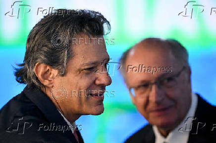 Brazil's Vice President Alckmin and Finance Minister Haddad attend event after U.S. President Trump announced tariffs on imports from Brazil, in Brasilia