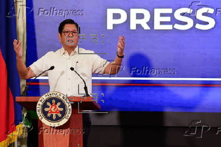 Philippine President Marcos holds press conference in Manila