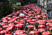 Daniela Mercury no Bloco Pipoca da Rainha, na rua da Consolação