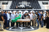 Velório de Haílton Corrêa de Arruda, o Manga, no Rio de Janeiro.
