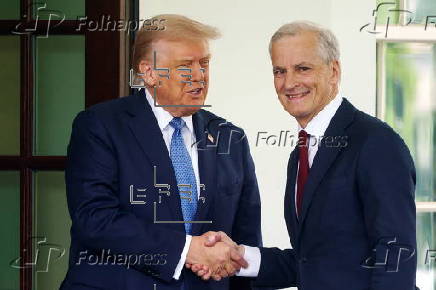 Norway's Prime Minister Jonas Gahr Store meets US President Trump at White House