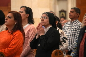 Mass in honor of late Pope Francis at the Latin Cathedral in Aleppo