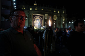 Torchlight procession ahead of the Conclave in St Peter's Square at the Vatican