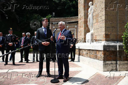 Foreign ministers and NATO Secretary General Mark Rutte meet, in Rome