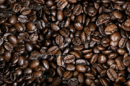 Brazilian coffee beans are displayed for sale at Porto Rico Importing Co. coffee seller, in New York City