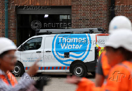 FILE PHOTO: Mogden Sewage Treatment Works, operated by Thames Water, in west London