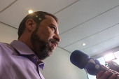 Chegada de Guilherme Boulos para sabatina Folha, UOL e RedeTV