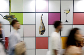 People attend the 38th Gourmets Fair amid the newly imposed U.S. tariffs in Madrid