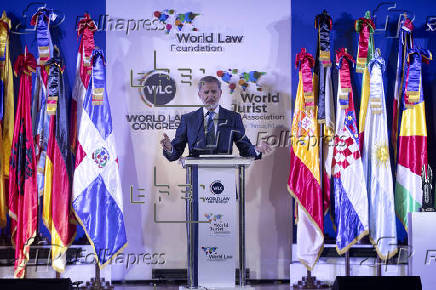 El rey de España participa en el Congreso Mundial del Derecho, en Santo Domingo