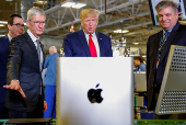 FILE PHOTO: U.S. President Trump tours Apple Computer plant in Austin, Texas