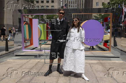 Interactive public art installation by Wade and Leta unveiled at Rockefeller Center