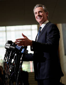 California Governor Gavin Newsom attends a hearing on the use of National Guard troops amid federal immigration sweeps, in San Francisco