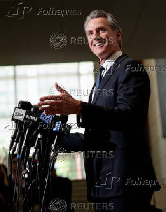 California Governor Gavin Newsom attends a hearing on the use of National Guard troops amid federal immigration sweeps, in San Francisco