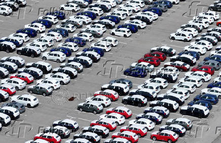 FILE PHOTO: Volkswagen vehicles, in Edgemere, on the day U.S. President Donald Trump is set to announce new tariffs