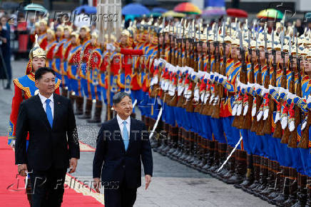 Japan's Emperor Naruhito and Empress Masako visit Mongolia