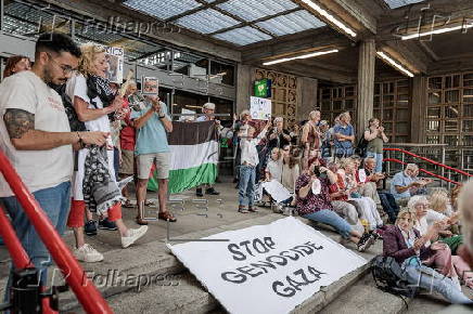 Protest in the Netherlands against famine in Gaza