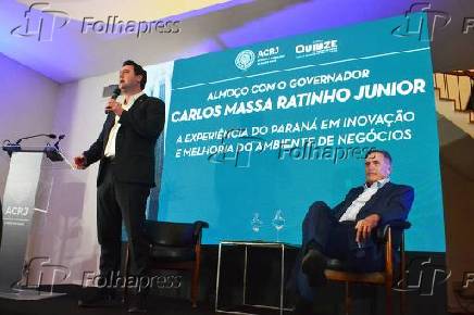 Governador Ratinho Junior na Associação Comercial do Rio de janeiro