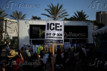 Demonstration against federal immigration enforcement actions in Los Angeles