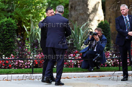 British PM Starmer and Ukrainian President Zelenskiy meet in London