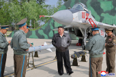 North Korea's Kim oversees air drills