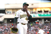 MLB: San Francisco Giants at Athletics