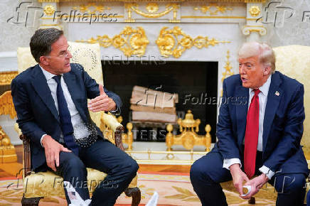 U.S. President Donald Trump meets with NATO Secretary General Mark Rutte at the White House in Washington, D.C.