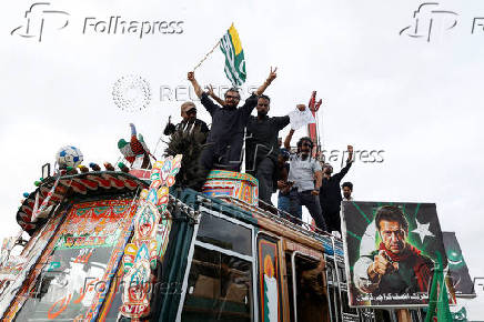 Protest in support of Pakistan's former Prime Minister Imran Khan in Karachi