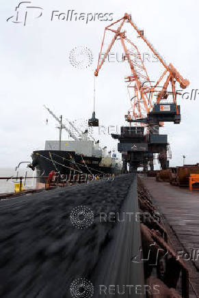 Coking coal is unloaded at Immingham Port