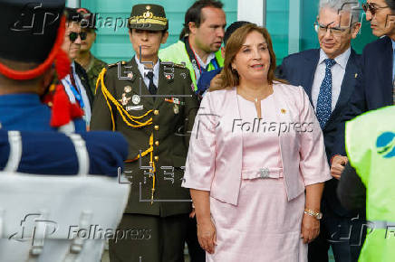 Llegada de Dina Boluarte a investidura de Noboa