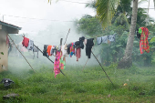 Embera people protest against government's social reforms and Memorandum of Understanding between Panama and the U.S, in Arimae