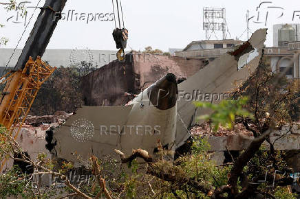 Aftermath of the Air India aircraft crash during take-off in Ahmedabad
